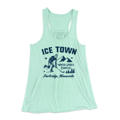 Ice Town Sports Complex Women's Flowey Tank Top Mint | Funny Shirt from Famous In Real Life