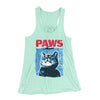 PAWS Women's Flowey Tank Top Mint | Funny Shirt from Famous In Real Life