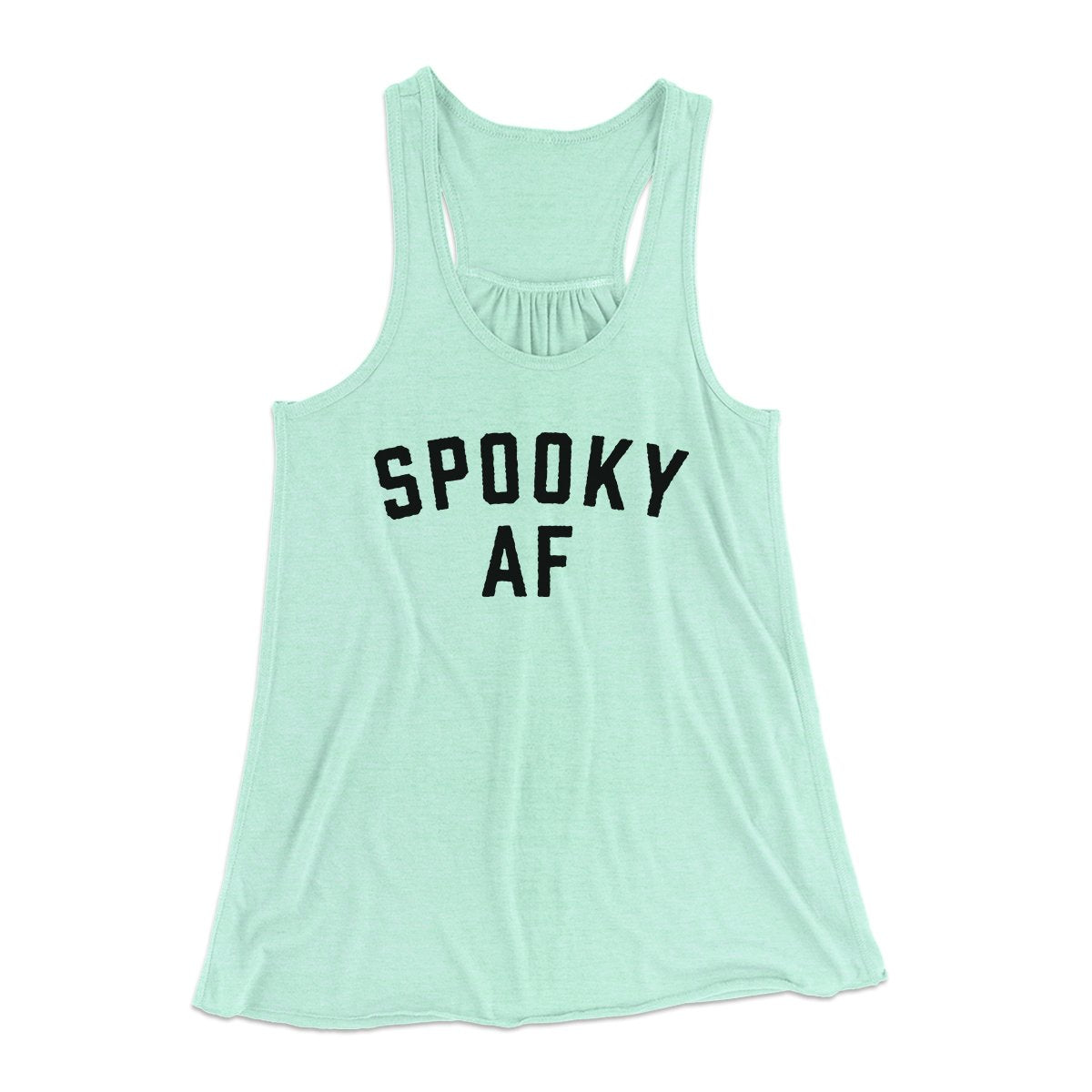 Spooky AF Women's Flowey Tank Top Mint | Funny Shirt from Famous In Real Life