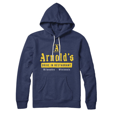 Arnold's Drive In Hoodie Navy | Funny Shirt from Famous In Real Life