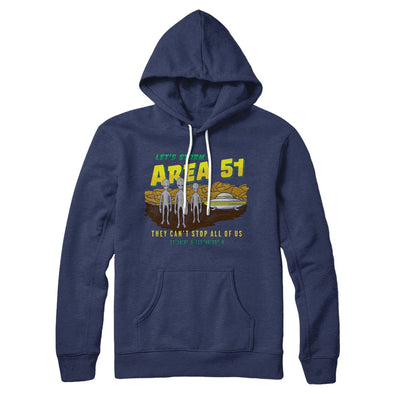 Let's Storm Area 51 Hoodie Navy | Funny Shirt from Famous In Real Life