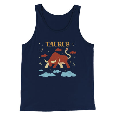 Taurus Men/Unisex Tank Navy | Funny Shirt from Famous In Real Life