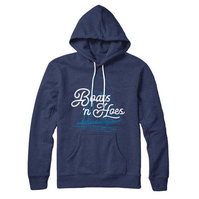 Boats 'N Hoes Hoodie Navy | Funny Shirt from Famous In Real Life