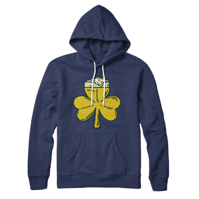 Beer Shamrock Hoodie Navy | Funny Shirt from Famous In Real Life