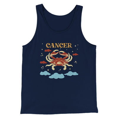 Cancer Men/Unisex Tank Navy | Funny Shirt from Famous In Real Life