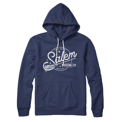 Salem Broom Company Hoodie Navy | Funny Shirt from Famous In Real Life