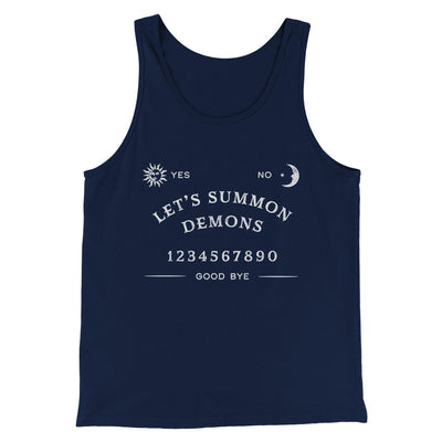Let's Summon Demons Men/Unisex Tank Top Navy | Funny Shirt from Famous In Real Life
