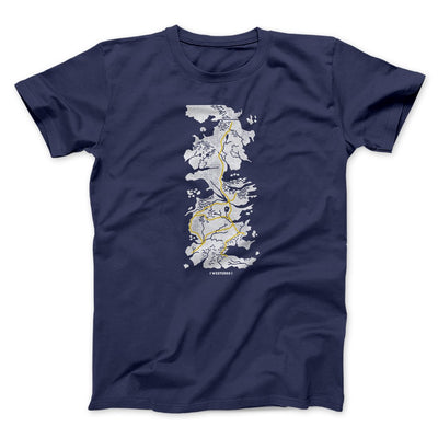 Map of Westeros Men/Unisex T-Shirt Navy | Funny Shirt from Famous In Real Life