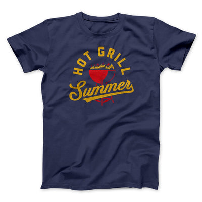 Hot Grill Summer Men/Unisex T-Shirt Navy | Funny Shirt from Famous In Real Life