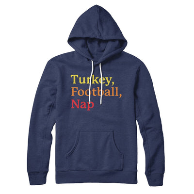 Turkey, Football, Nap Hoodie Navy | Funny Shirt from Famous In Real Life