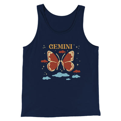 Gemini Men/Unisex Tank Navy | Funny Shirt from Famous In Real Life