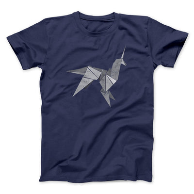 Origami Unicorn Funny Movie Men/Unisex T-Shirt Navy | Funny Shirt from Famous In Real Life