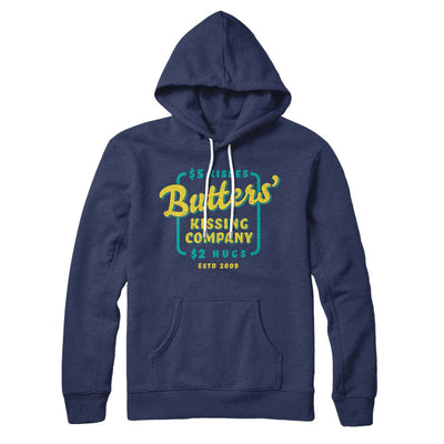 Butter's Kissing Company Hoodie Navy | Funny Shirt from Famous In Real Life