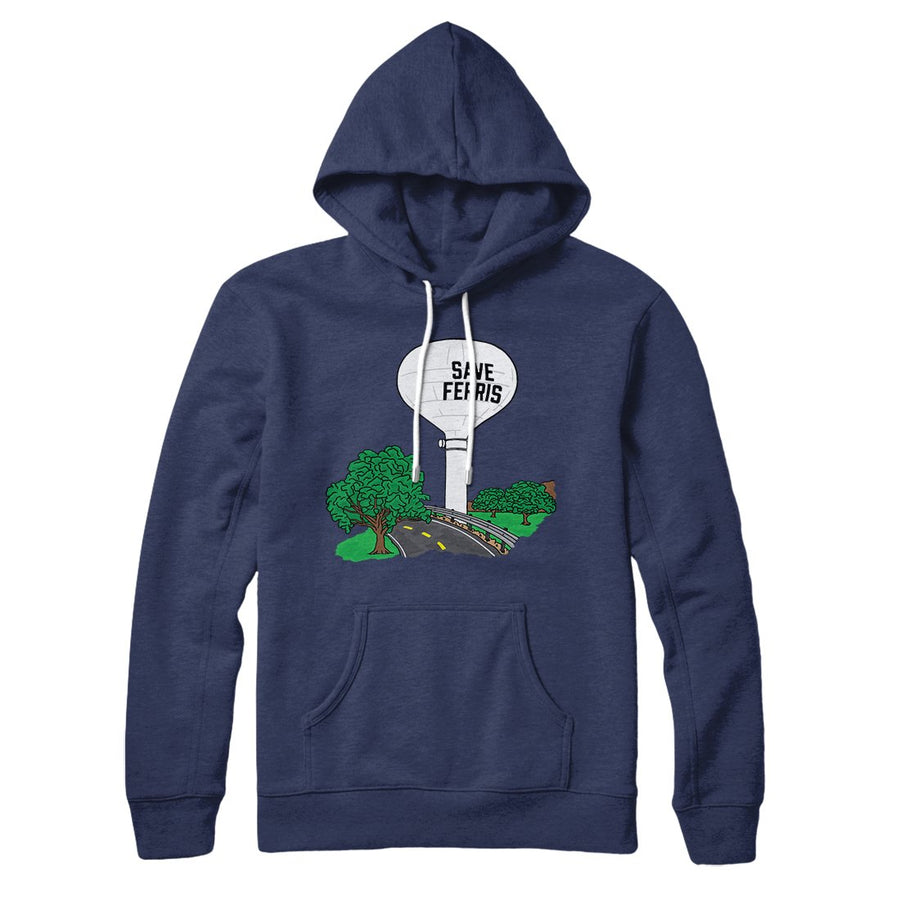 Save Ferris Hoodie Navy | Funny Shirt from Famous In Real Life