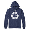 Recycle Symbol Hoodie Navy | Funny Shirt from Famous In Real Life