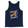 Tastes Like Freedom Men/Unisex Tank Navy | Funny Shirt from Famous In Real Life