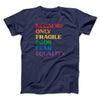 Because Only Fragile Egos Fear Equality Men/Unisex T-Shirt Navy | Funny Shirt from Famous In Real Life