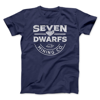 Seven Dwarfs Mining Co. Funny Movie Men/Unisex T-Shirt Navy | Funny Shirt from Famous In Real Life