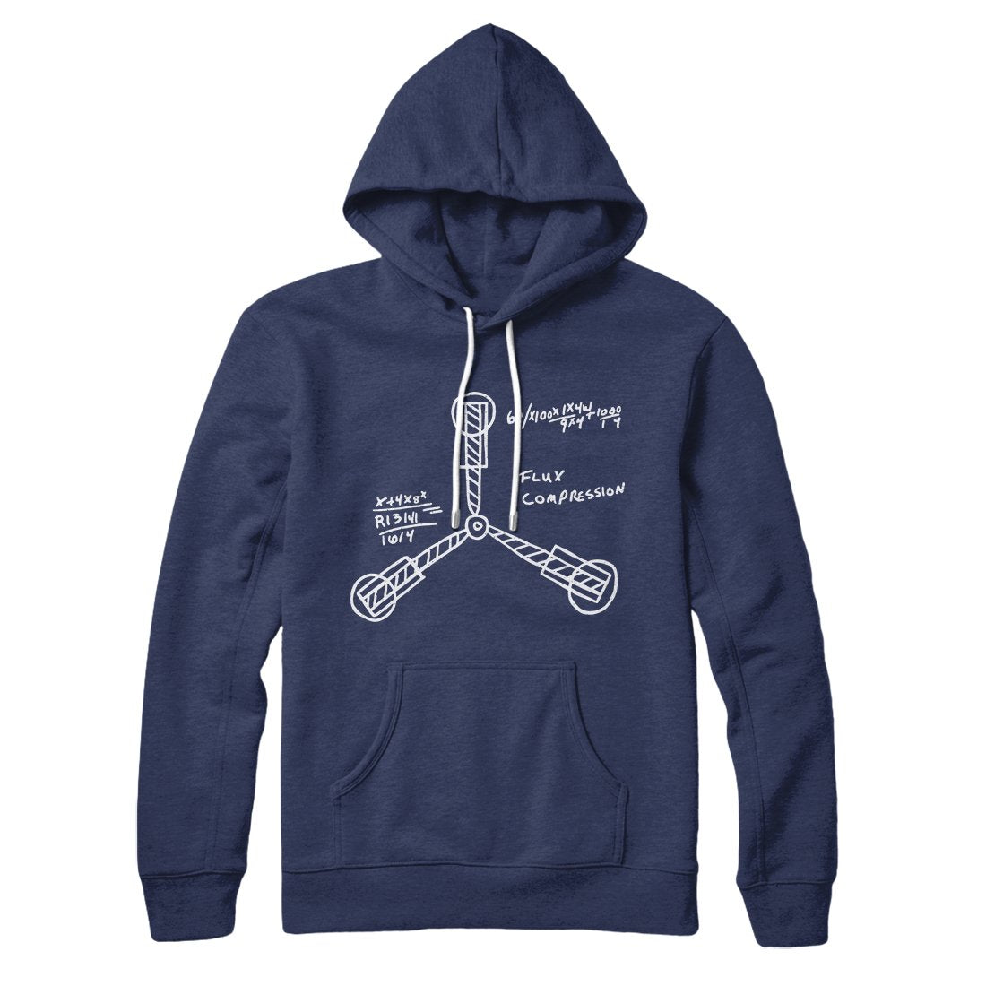 Flux Capacitor Hoodie Navy | Funny Shirt from Famous In Real Life