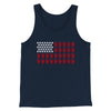 Beer Pong American Flag Men/Unisex Tank Top Navy | Funny Shirt from Famous In Real Life