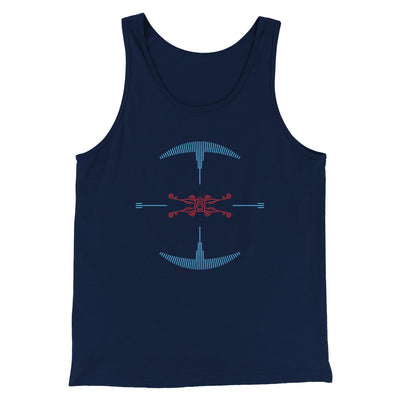 Fighter Target Men/Unisex Tank Navy | Funny Shirt from Famous In Real Life