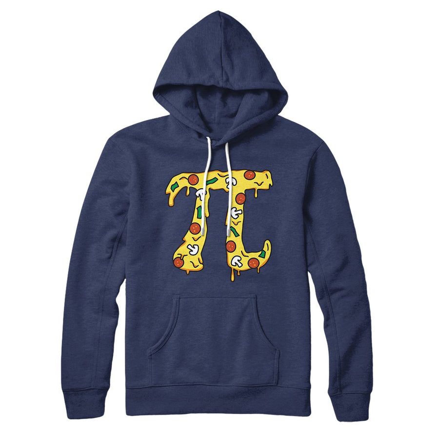 Pizza Pi Hoodie Navy | Funny Shirt from Famous In Real Life