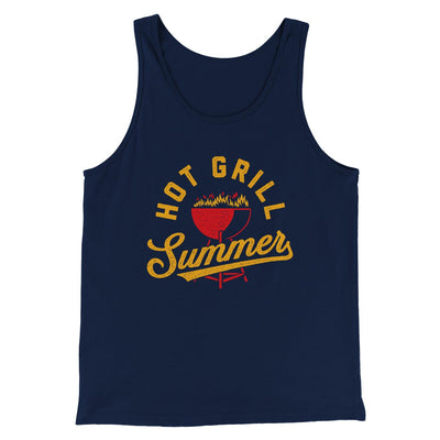 Hot Grill Summer Men/Unisex Tank Navy | Funny Shirt from Famous In Real Life