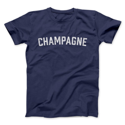 Champagne Men/Unisex T-Shirt Navy | Funny Shirt from Famous In Real Life