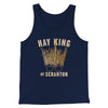 Hay King Funny Thanksgiving Men/Unisex Tank Top Navy | Funny Shirt from Famous In Real Life