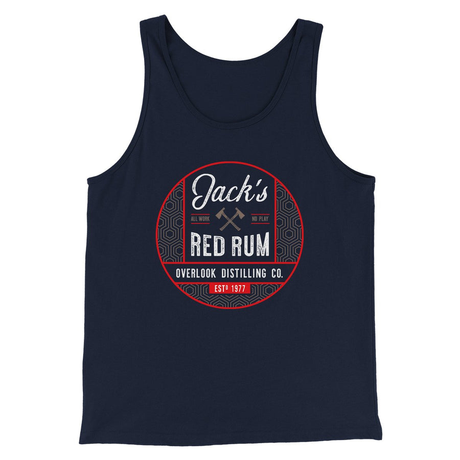Jack's Red Rum Funny Movie Men/Unisex Tank Top Navy | Funny Shirt from Famous In Real Life