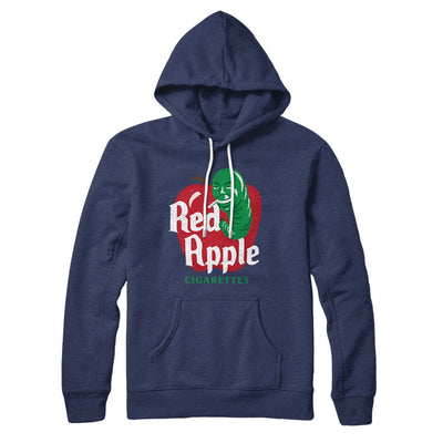 Red Apple Cigarettes Hoodie Navy | Funny Shirt from Famous In Real Life