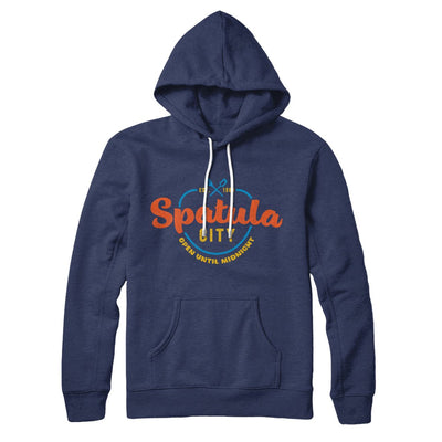 Spatula City Hoodie Navy | Funny Shirt from Famous In Real Life