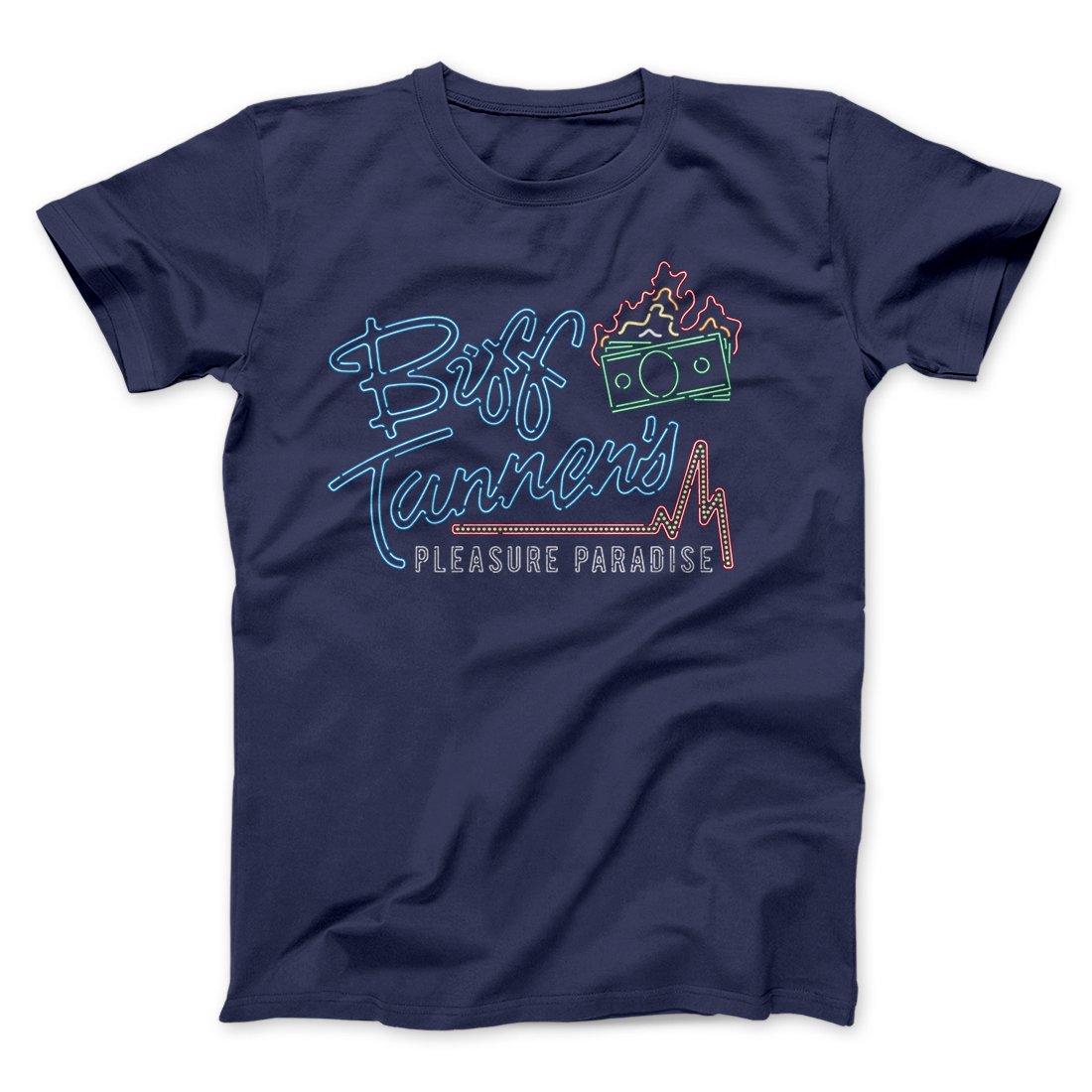Biff Tannen's Pleasure Paradise Funny Movie Men/Unisex T-Shirt | Funny Shirt from Famous In Real Life