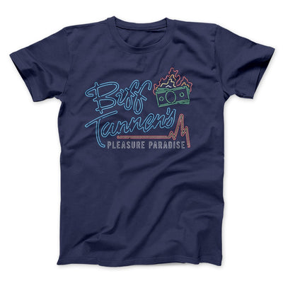 Biff Tannen's Pleasure Paradise Funny Movie Men/Unisex T-Shirt Navy | Funny Shirt from Famous In Real Life