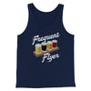 Frequent Flyer Men/Unisex Tank Navy | Funny Shirt from Famous In Real Life