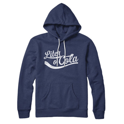 Liter-O-Cola Hoodie Navy | Funny Shirt from Famous In Real Life