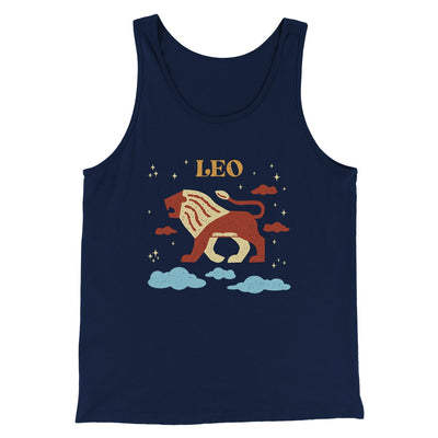 Leo Men/Unisex Tank Navy | Funny Shirt from Famous In Real Life