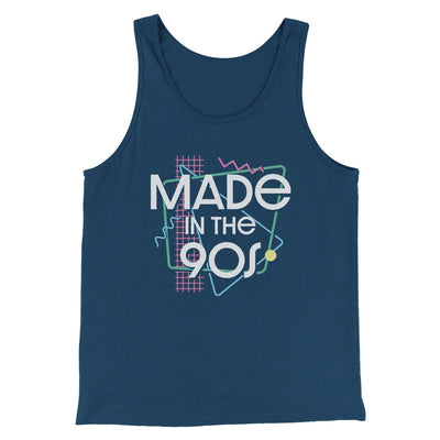 Made In The 90s Men/Unisex Tank Top Navy | Funny Shirt from Famous In Real Life