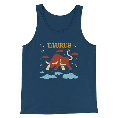 Taurus Men/Unisex Tank Heather Navy | Funny Shirt from Famous In Real Life