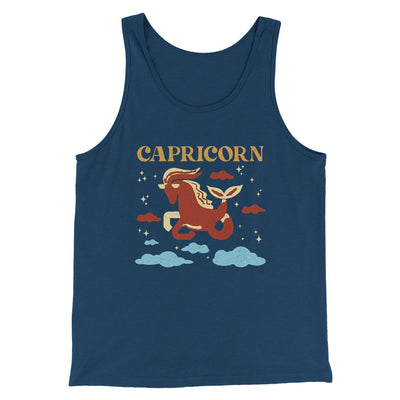 Capricorn Men/Unisex Tank Heather Navy | Funny Shirt from Famous In Real Life