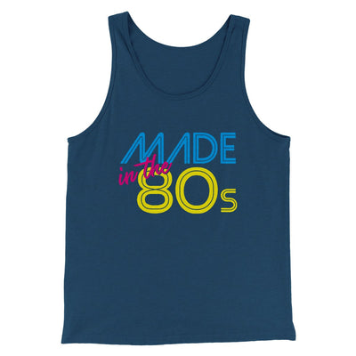 Made In The 80s Men/Unisex Tank Top Navy | Funny Shirt from Famous In Real Life