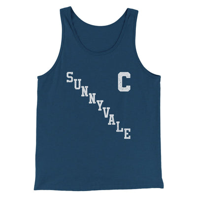 Sunnyvale Jersey Men/Unisex Tank Top Navy | Funny Shirt from Famous In Real Life