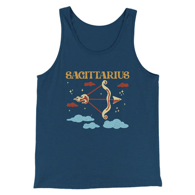 Sagittarius Men/Unisex Tank Heather Navy | Funny Shirt from Famous In Real Life