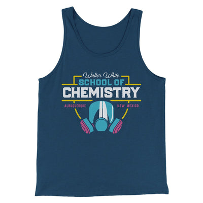 School of Chemistry Men/Unisex Tank Top Heather Navy | Funny Shirt from Famous In Real Life