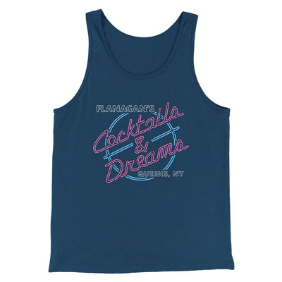 Flanagan's Cocktails and Dreams Funny Movie Men/Unisex Tank Top Navy | Funny Shirt from Famous In Real Life
