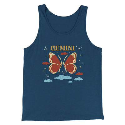 Gemini Men/Unisex Tank Heather Navy | Funny Shirt from Famous In Real Life