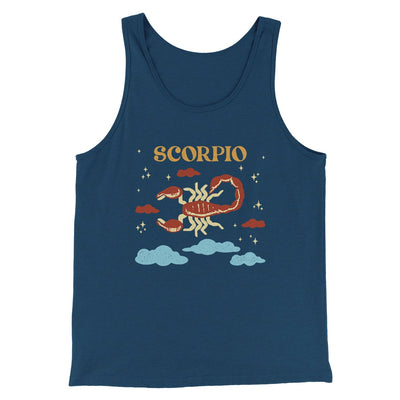 Scorpio Men/Unisex Tank Heather Navy | Funny Shirt from Famous In Real Life