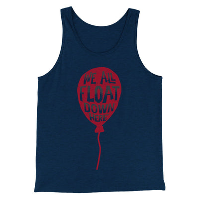 We All Float Down Here Funny Movie Men/Unisex Tank Top Heather Navy | Funny Shirt from Famous In Real Life
