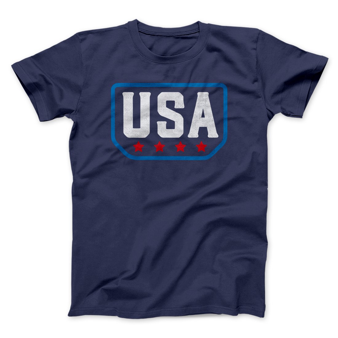 USA Badge Logo Men/Unisex T-Shirt | Funny Shirt from Famous In Real Life