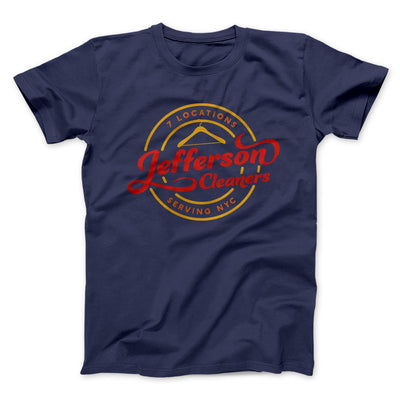 Jefferson Cleaners Men/Unisex T-Shirt Navy | Funny Shirt from Famous In Real Life